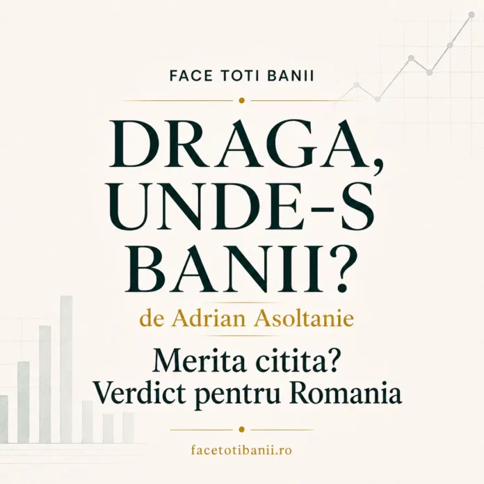 Cover Face Toți Banii pentru Dragă, unde-s banii?, de Adrian Asoltanie, verdict pentru România despre bani, familie și buget.