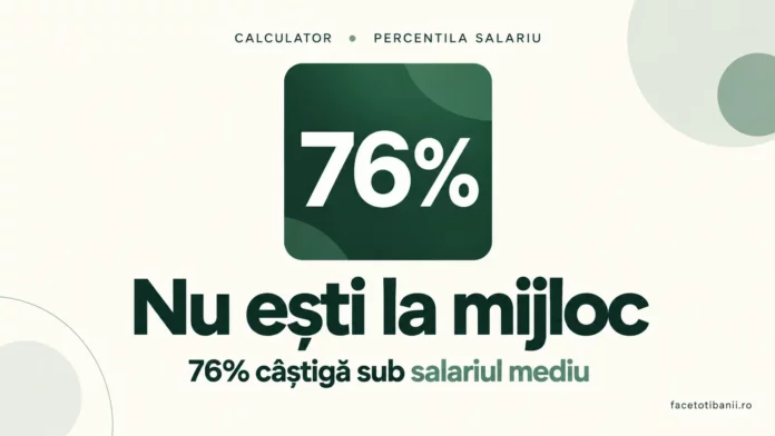 Salariu median și salariu mediu în România: 76% dintre angajați câștigă sub salariul mediu, deci cine câștigă cât media nu e la mijloc